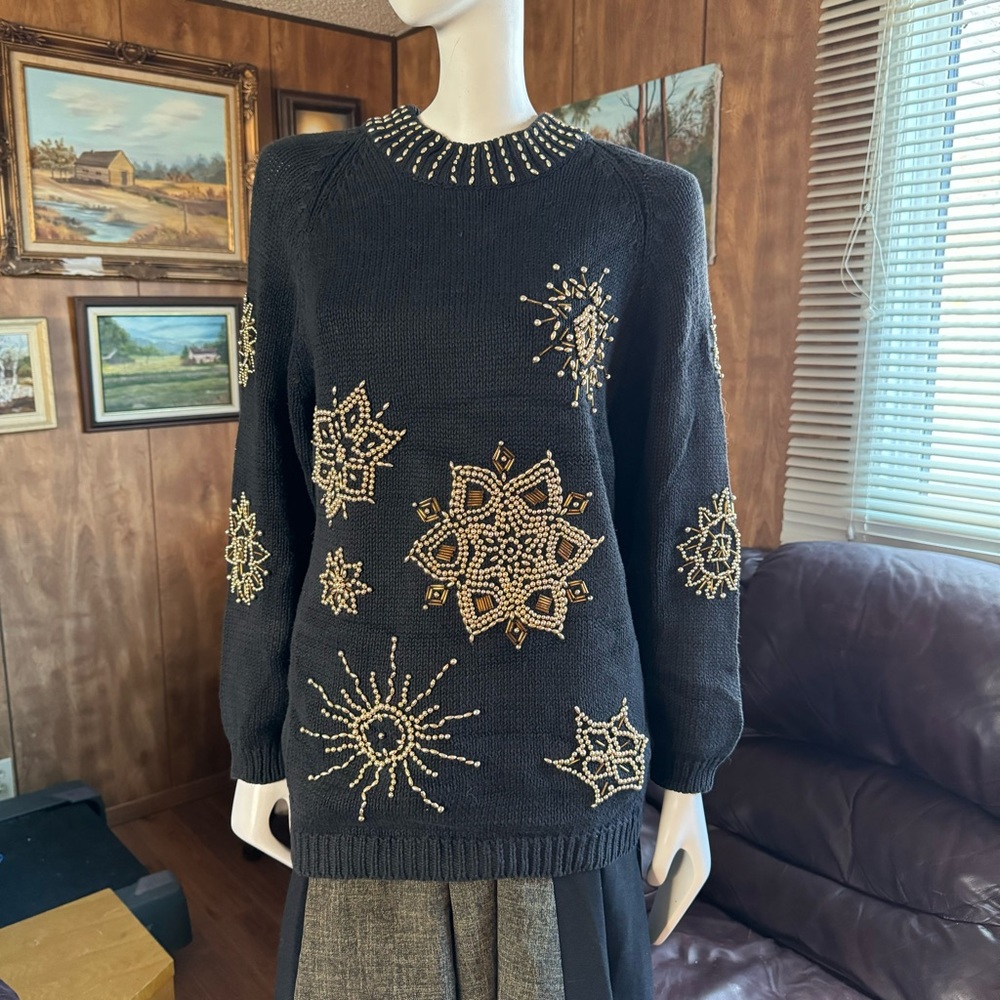 Stunning Vintage Beaded Sweater